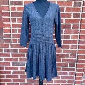 Max Studio Knit Dress Womens Large Gray Fit & Flare